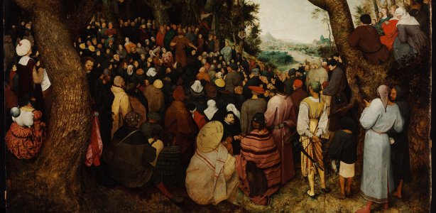 De Hagenpreek, of de prediking van Johannes de Doper (Bruegel, ca. 1620). De Hagenpreek, of de prediking van Johannes de Doper (Bruegel, ca. 1620).