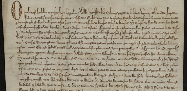 Geschrift uit 1329, geschreven op perkament. (Public Domain) via Wikimedia Commons Perkament