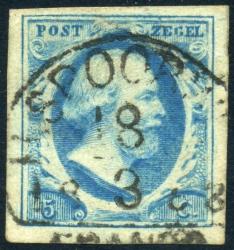postzegel post blauwe envelop