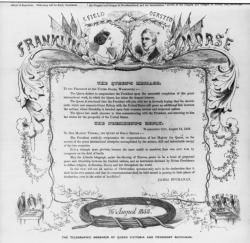 Telegram van koningin Victoria en president Buchanan