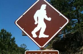 Bigfoot waarschuwingsbord