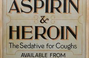 Advertentie van Bayer voor aspirine en heroïne.