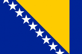 De vlag van Bosnië-Herzegovina