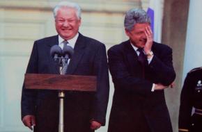 Yeltsin en Clinton