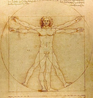 'Vitriviusman' door Leonardo da Vinci, 1492