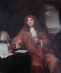 Antoni van Leeuwenhoek, de uitvinder van de microscoop Jan Verkolje, Public domain, via Wikimedia Commons